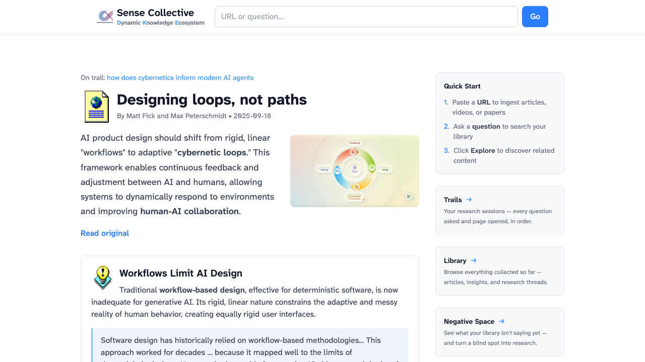 The in-app reader with trail context
